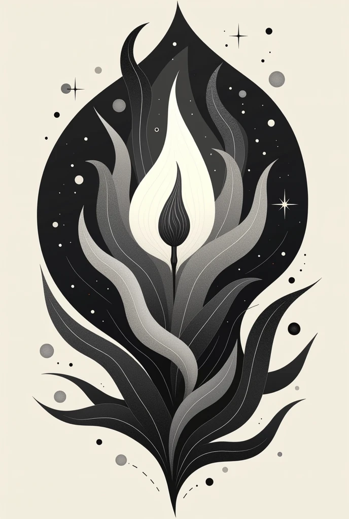 I need a logo for a candle business called "Catharsis" that conveys youth, creativity and confidence . That contains elements in monochrome tones and gradients without the candle as the main symbol