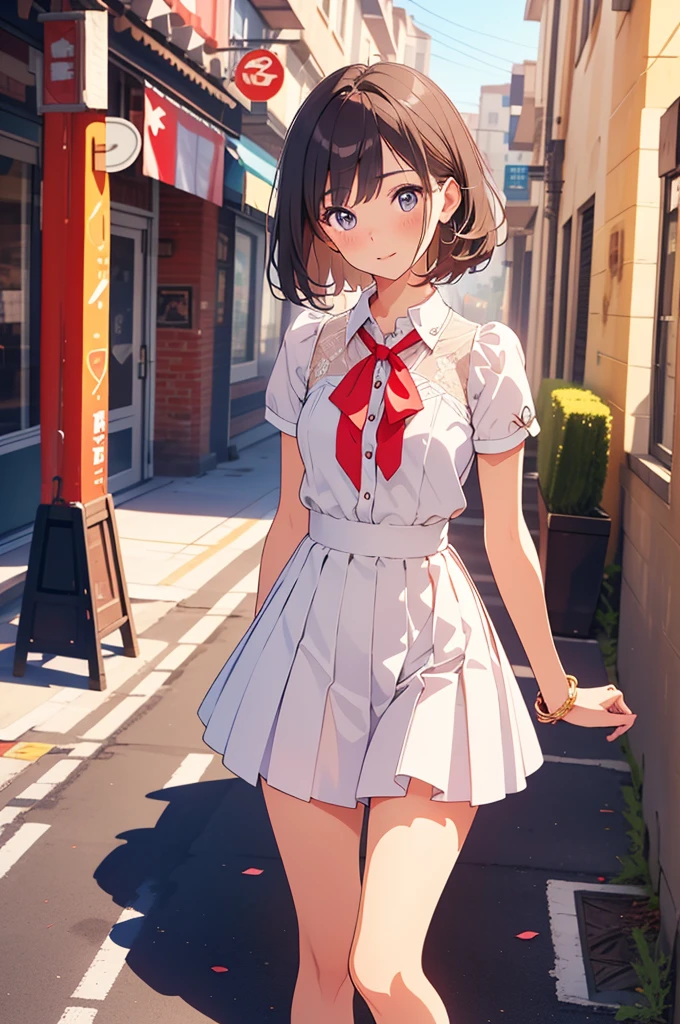 (best quality:1.2), (highest quality:1.2), (perfection:1.1), (flawless:1.1), urban street, 1girl, (li1.2), short height, trendy outfit, beautiful clothes, shirt hair, small breasts, (best quality eyes:1.1), highly detailed, 8k, best quality resolution, (most beautiful upscale:1.1)