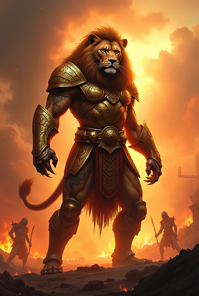 free fire lion with the name "The lions"