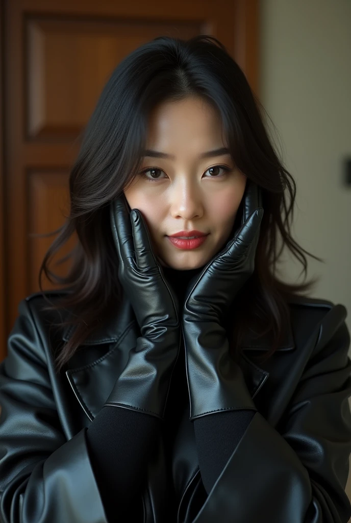 (1990s amateur 4K hyper-realistic black leather gloves handjob photograph:1.8), 2 Korean actress female, (1990s an artistic representation of 49-year-old Korean fashion model actress wearing hyper-realistic black leather long gloves and double trench long coats full body:1.8 and A housewife cumshots profusely with a long black leather glove, cumshots in the face with a long black leather glove, teases her pussy with a long black leather glove with a smile, and squirts housewife with toy penis resting on her face:1.8), nice big cock,(Lots of with long black leather gloves and facial with long black leather gloves housewife), (4K hyper-realistic black leather long gloves fellatio cumshot over, 4K hyper-realistic black leather long gloves cum over, 4K hyper-realistic black leather long gloves cum over on face, (4K hyper-realistic black leather long gloves cum over in mouth, thick cocks), 4K hyper-realistic black leather long gloves cumshot, her hyper-realistic black leather long gloves and hyper-realistic black leather trench long coat full body:1.8, technicolor film, film grain, 1980s, pleasure, playful smile, 4K hyper-realistic black leather double trench long coats, 4K hyper-realistic black leather long gloves cum over on tongue, hyper-realistic black leather long gloves and lots of cum over on face, Here is she strokes his cock with cum shot over hyper-realistic black leather long gloves.
