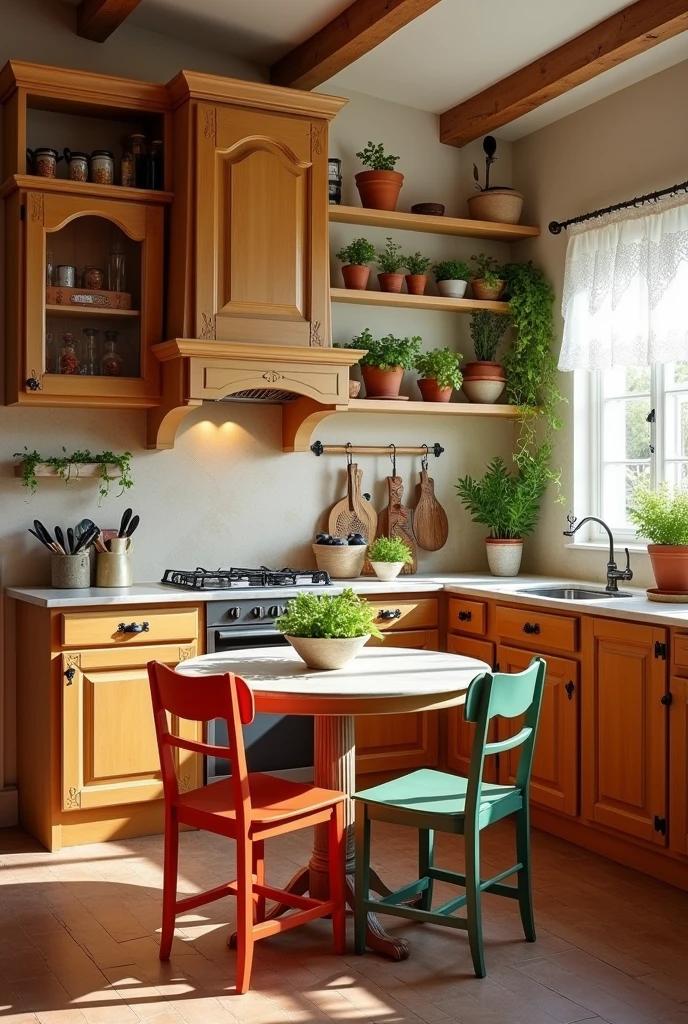 An image of a kitchen decoration of 14 square meters