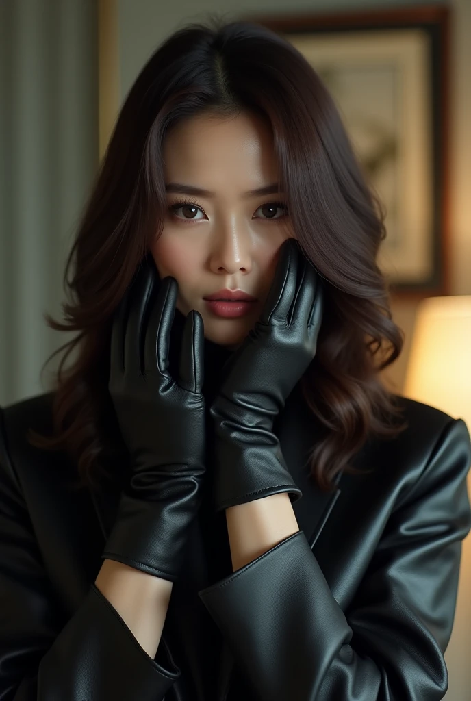 (1990s amateur 4K hyper-realistic black leather gloves handjob photograph:1.8), 2 Korean actress female, (1990s an artistic representation of 49-year-old Korean fashion model actress wearing hyper-realistic black leather long gloves and double trench long coats full body:1.8 and A housewife cumshots profusely with a long black leather glove, cumshots in the face with a long black leather glove, teases her pussy with a long black leather glove with a smile, and squirts housewife with toy penis resting on her face:1.8), nice big cock,(Lots of with long black leather gloves and facial with long black leather gloves housewife), (4K hyper-realistic black leather long gloves fellatio cumshot over, 4K hyper-realistic black leather long gloves cum over, 4K hyper-realistic black leather long gloves cum over on face, (4K hyper-realistic black leather long gloves cum over in mouth, thick cocks), 4K hyper-realistic black leather long gloves cumshot, her hyper-realistic black leather long gloves and hyper-realistic black leather trench long coat full body:1.8, technicolor film, film grain, 1980s, pleasure, playful smile, 4K hyper-realistic black leather double trench long coats, 4K hyper-realistic black leather long gloves cum over on tongue, hyper-realistic black leather long gloves and lots of cum over on face, Here is she strokes his cock with cum shot over hyper-realistic black leather long gloves.