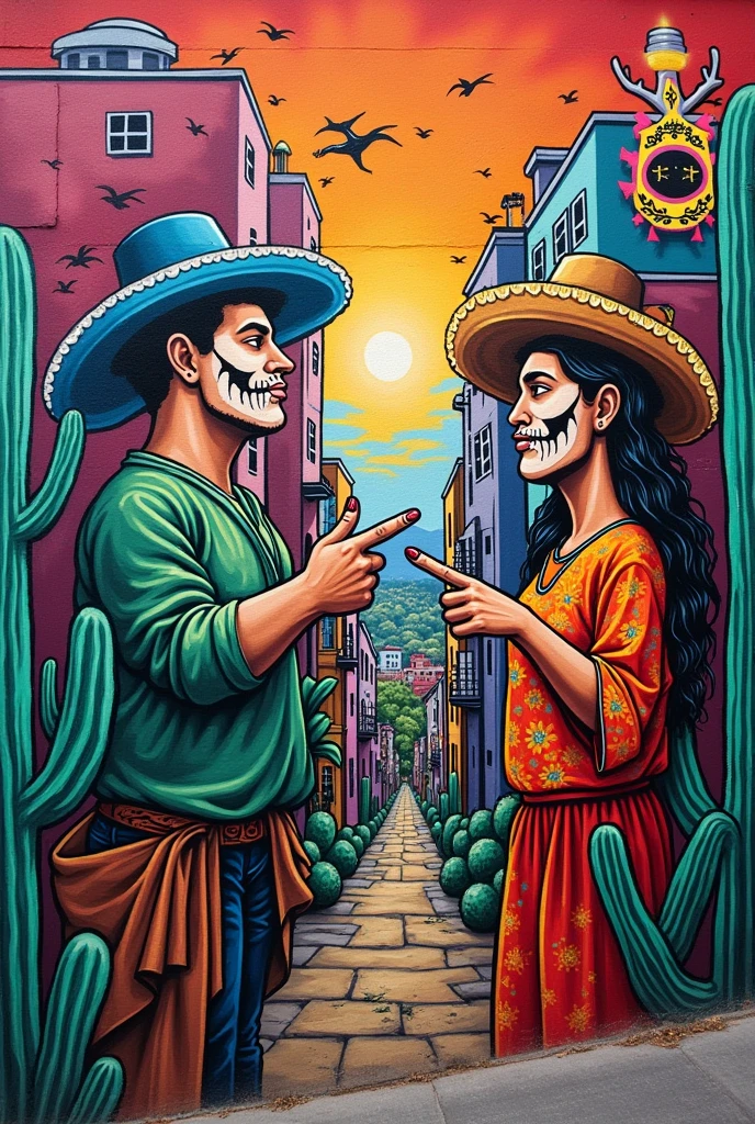 A graffiti of a Mexican custom And the methods of communication between sender and receiver intervene