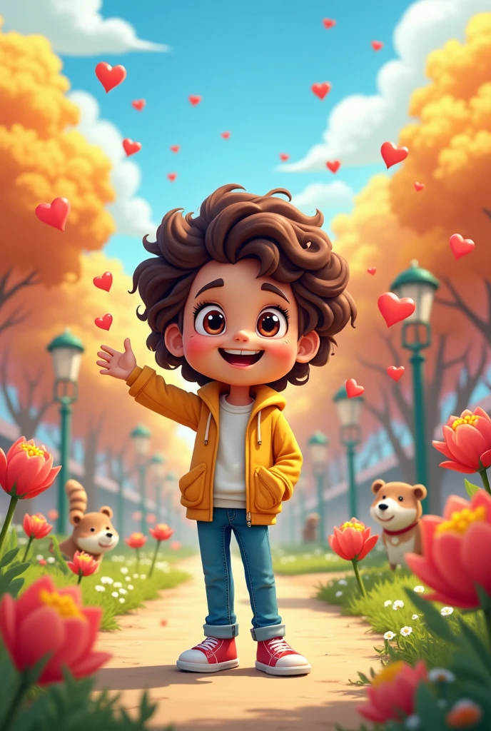 An animated person of blood group ab