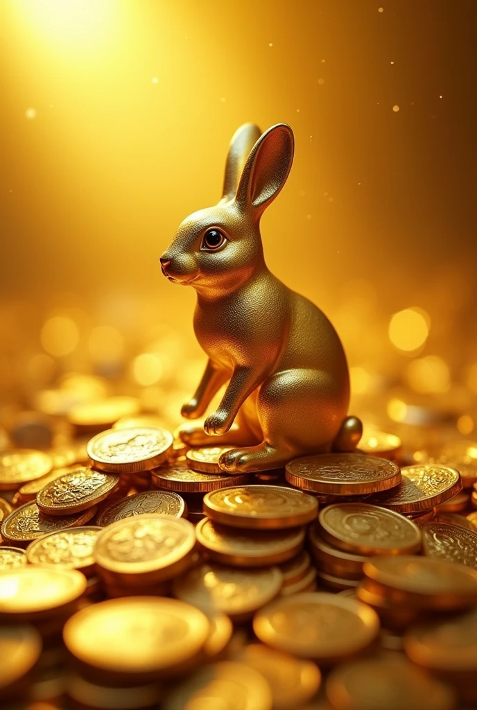 Pile of gold, Gold coins, ((rabbit)), Gold coins이 하늘에서 쏟아진다. Dazzling golden, golden light, The Golden Box, Gold Coin,