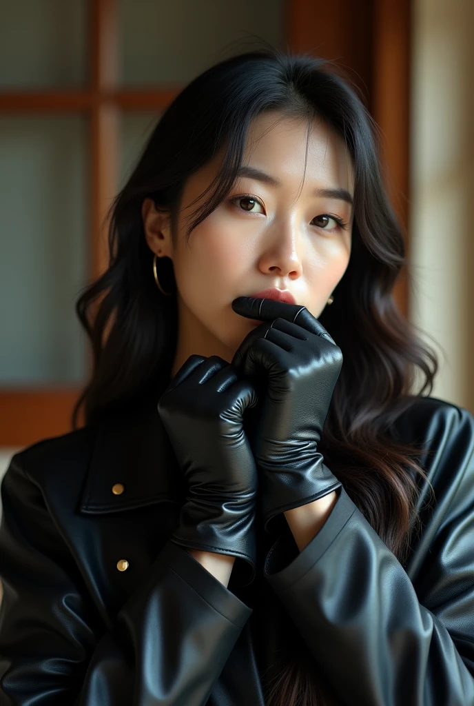 (1990s amateur 4K hyper-realistic black leather gloves handjob photograph:1.8), 2 Korean actress female, (1990s an artistic representation of 49-year-old Korean fashion model actress wearing hyper-realistic black leather long gloves and double trench long coats full body:1.8 and A housewife cumshots profusely with a long black leather glove, cumshots in the face with a long black leather glove, teases her pussy with a long black leather glove with a smile, and squirts housewife with toy penis resting on her face:1.8), nice big cock,(Lots of with long black leather gloves and facial with long black leather gloves housewife), (4K hyper-realistic black leather long gloves fellatio cumshot over, 4K hyper-realistic black leather long gloves cum over, 4K hyper-realistic black leather long gloves cum over on face, (4K hyper-realistic black leather long gloves cum over in mouth, thick cocks), 4K hyper-realistic black leather long gloves cumshot, her hyper-realistic black leather long gloves and hyper-realistic black leather trench long coat full body:1.8, technicolor film, film grain, 1980s, pleasure, playful smile, 4K hyper-realistic black leather double trench long coats, 4K hyper-realistic black leather long gloves cum over on tongue, hyper-realistic black leather long gloves and lots of cum over on face, Here is she strokes his cock with cum shot over hyper-realistic black leather long gloves.