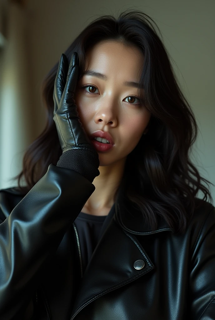 (1990s amateur 4K hyper-realistic black leather gloves handjob photograph:1.8), 2 Korean actress female, (1990s an artistic representation of 49-year-old Korean fashion model actress wearing hyper-realistic black leather long gloves and double trench long coats full body:1.8 and A housewife cumshots profusely with a long black leather glove, cumshots in the face with a long black leather glove, teases her pussy with a long black leather glove with a smile, and squirts housewife with toy penis resting on her face:1.8), nice big cock,(Lots of with long black leather gloves and facial with long black leather gloves housewife), (4K hyper-realistic black leather long gloves fellatio cumshot over, 4K hyper-realistic black leather long gloves cum over, 4K hyper-realistic black leather long gloves cum over on face, (4K hyper-realistic black leather long gloves cum over in mouth, thick cocks), 4K hyper-realistic black leather long gloves cumshot, her hyper-realistic black leather long gloves and hyper-realistic black leather trench long coat full body:1.8, technicolor film, film grain, 1980s, pleasure, playful smile, 4K hyper-realistic black leather double trench long coats, 4K hyper-realistic black leather long gloves cum over on tongue, hyper-realistic black leather long gloves and lots of cum over on face, Here is she strokes his cock with cum shot over hyper-realistic black leather long gloves.