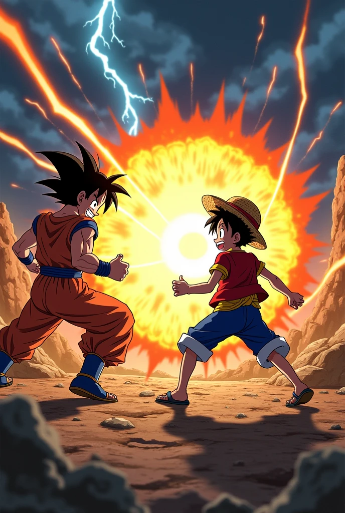 Goku killing Luffy