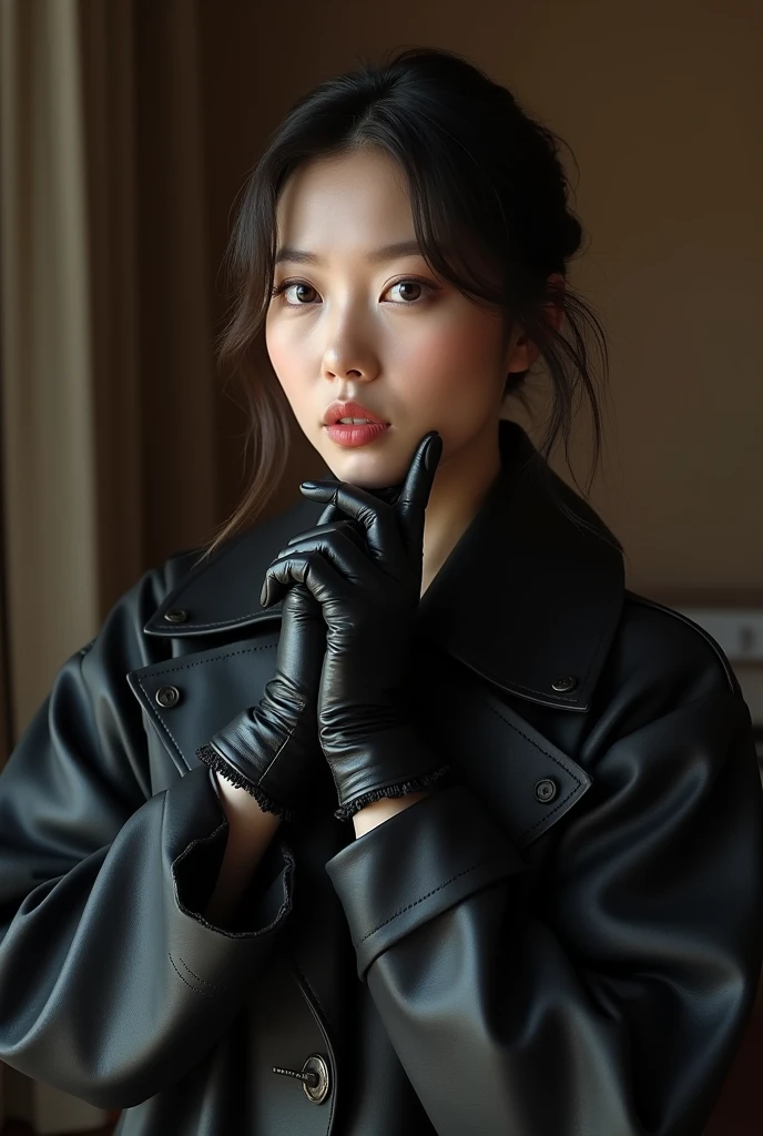 (1990s amateur 4K hyper-realistic black leather gloves handjob photograph:1.8), 2 Korean actress female, (1990s an artistic representation of 49-year-old Korean fashion model actress wearing hyper-realistic black leather long gloves and double trench long coats full body:1.8 and A housewife cumshots profusely with a long black leather glove, cumshots in the face with a long black leather glove, teases her pussy with a long black leather glove with a smile, and squirts housewife with toy penis resting on her face:1.8), nice big cock,(Lots of with long black leather gloves and facial with long black leather gloves housewife), (4K hyper-realistic black leather long gloves fellatio cumshot over, 4K hyper-realistic black leather long gloves cum over, 4K hyper-realistic black leather long gloves cum over on face, (4K hyper-realistic black leather long gloves cum over in mouth, thick cocks), 4K hyper-realistic black leather long gloves cumshot, her hyper-realistic black leather long gloves and hyper-realistic black leather trench long coat full body:1.8, technicolor film, film grain, 1980s, pleasure, playful smile, 4K hyper-realistic black leather double trench long coats, 4K hyper-realistic black leather long gloves cum over on tongue, hyper-realistic black leather long gloves and lots of cum over on face, Here is she strokes his cock with cum shot over hyper-realistic black leather long gloves.