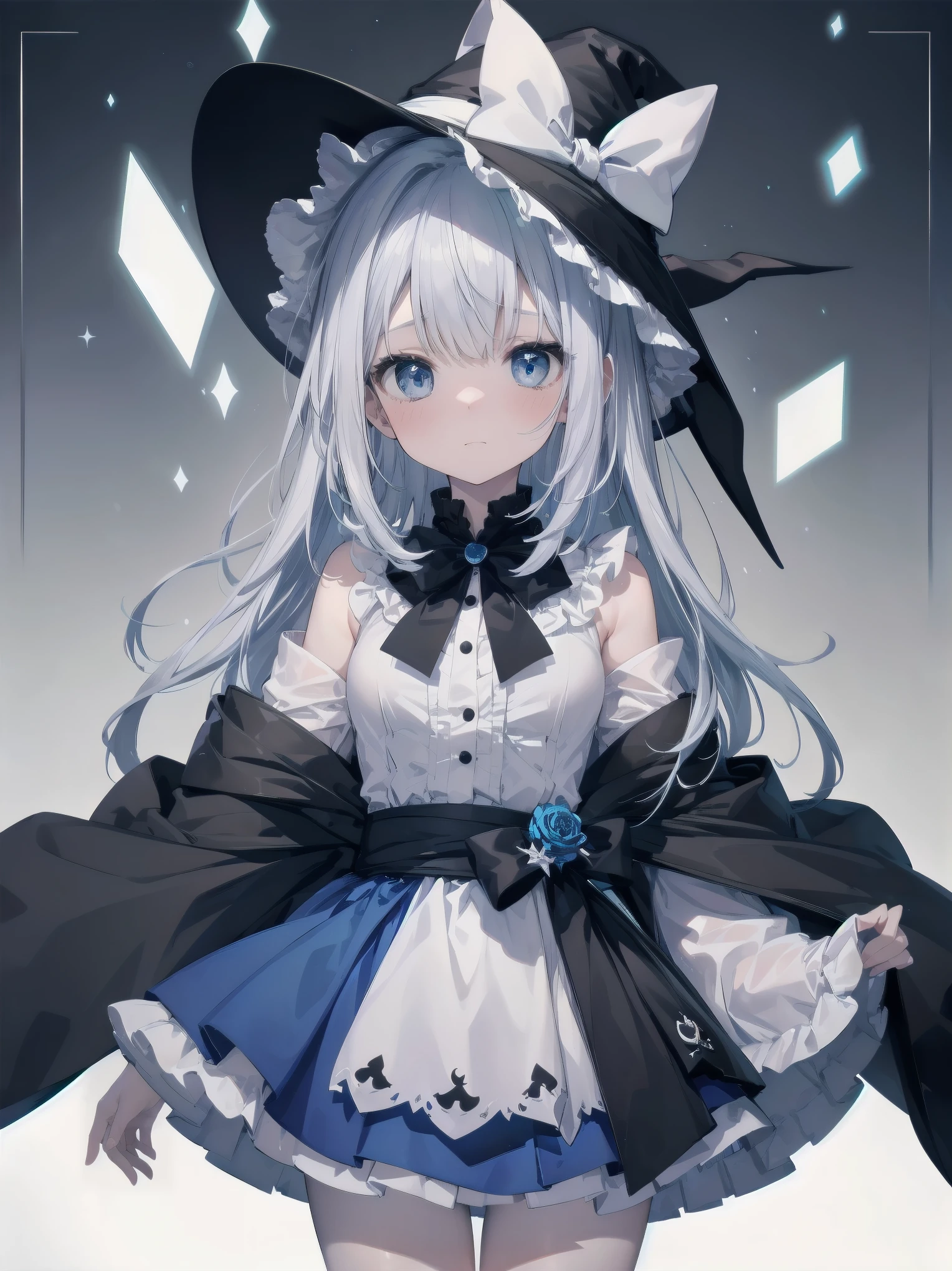 🎶, (🧙♀️), ✡, ✨(black hat), , Alice in Wonderland, Alone, very beautiful, cute, adorable, embarrassed, alone, blue eyes, white skin、look at viewer、looking up,kawaiitech, pastel colors, kawaii, cute colors,Alice in Wonderland, alone, very beautiful, cute, adorable, embarrassed, alone, blue eyes, white skin,skirtlift