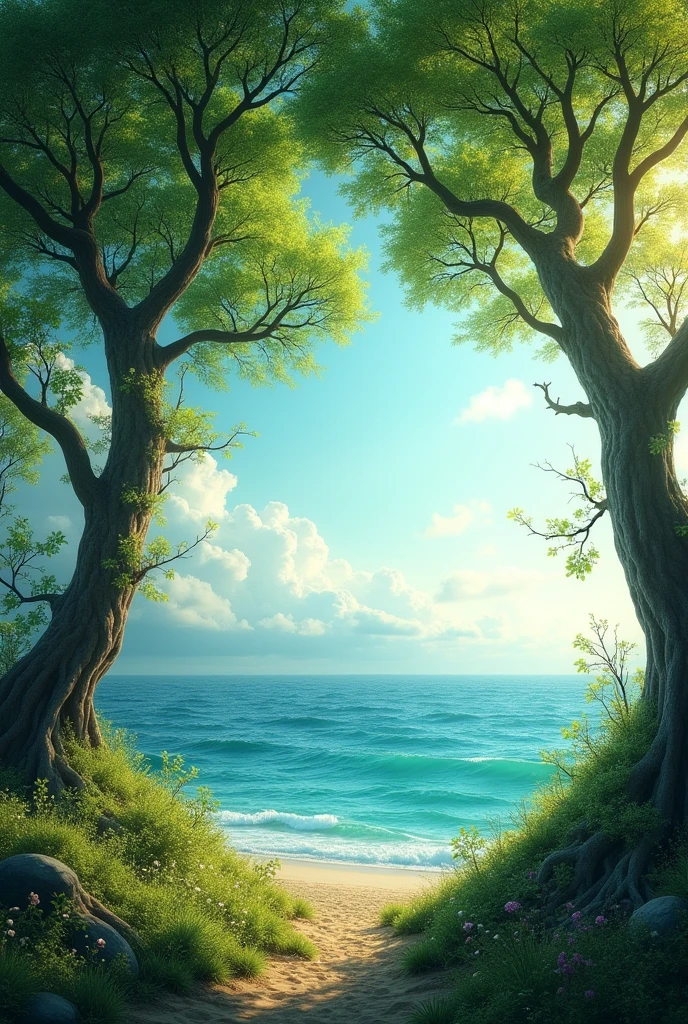 The wind plays through the trees, whisper secrets to the sea, dances among the leaves and loses itself in the immensity 
