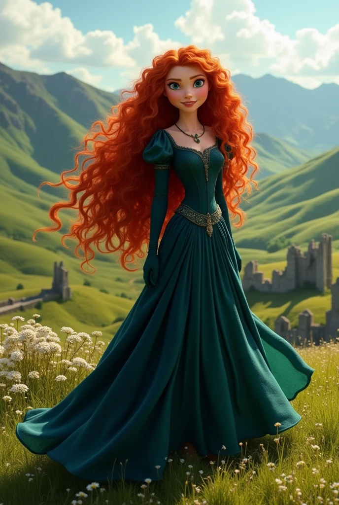Merida in real like with straight hair