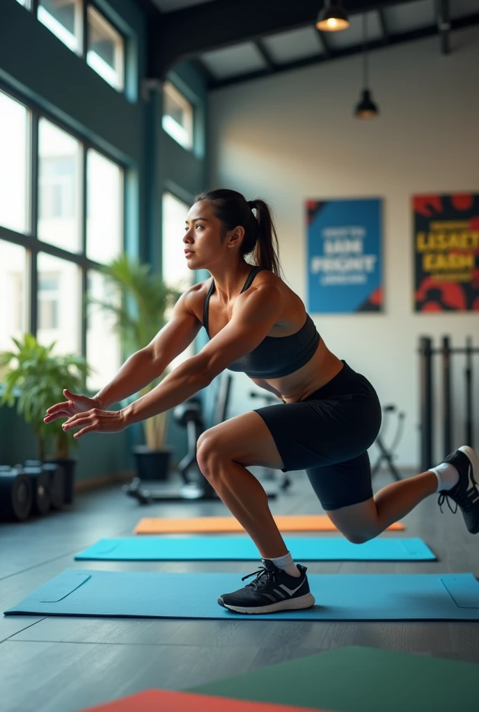 A person doing physical exercises