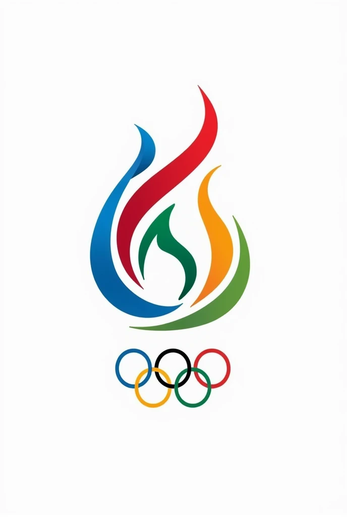 Recreate the 2024 Olympics logo but without the four rings and in a slightly different way.