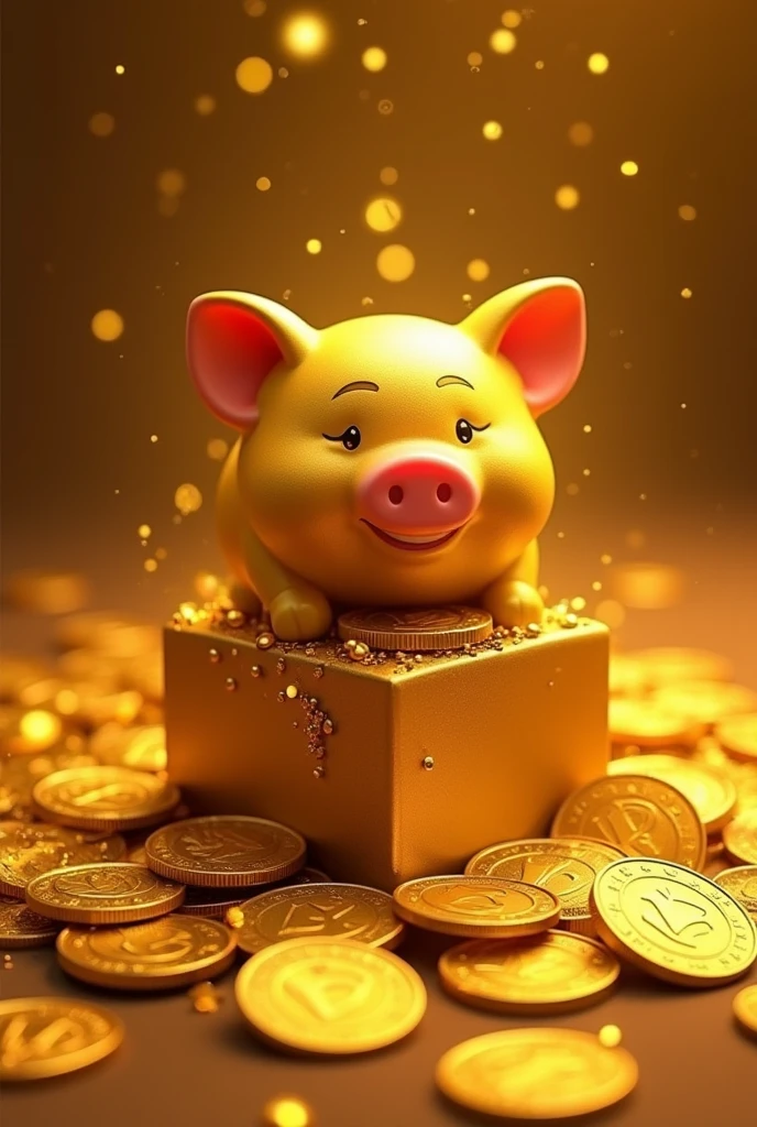 Pile of gold, Gold coins, ((pig)), Gold coins이 하늘에서 쏟아진다. Dazzling golden, golden light, The Golden Box, Gold Coin,