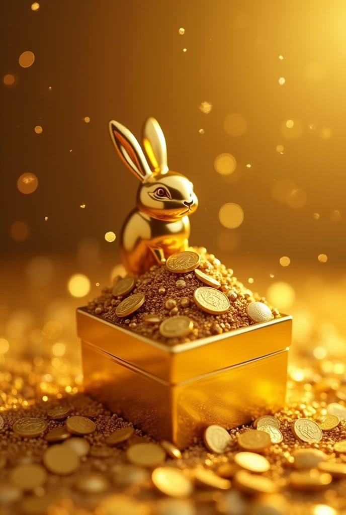Pile of gold, Gold coins, ((rabbit)), Gold coins이 하늘에서 쏟아진다. Dazzling golden, golden light, The Golden Box, Gold Coin,