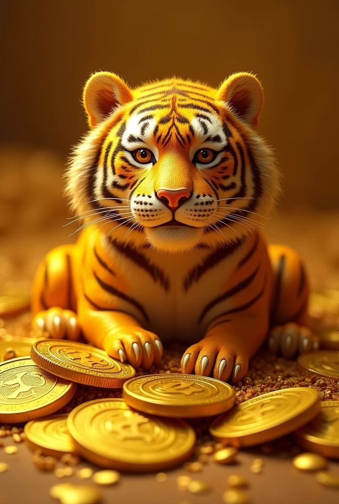 Pile of gold, Gold coins, ((tiger)), Gold coins이 하늘에서 쏟아진다. Dazzling golden, golden light, The Golden Box, Gold Coin, 
