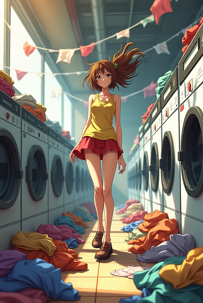 Haruhi Suzumiya in a very provocative laundry