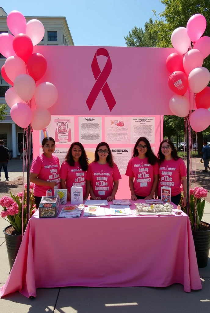 Create a school stand about breast cancer