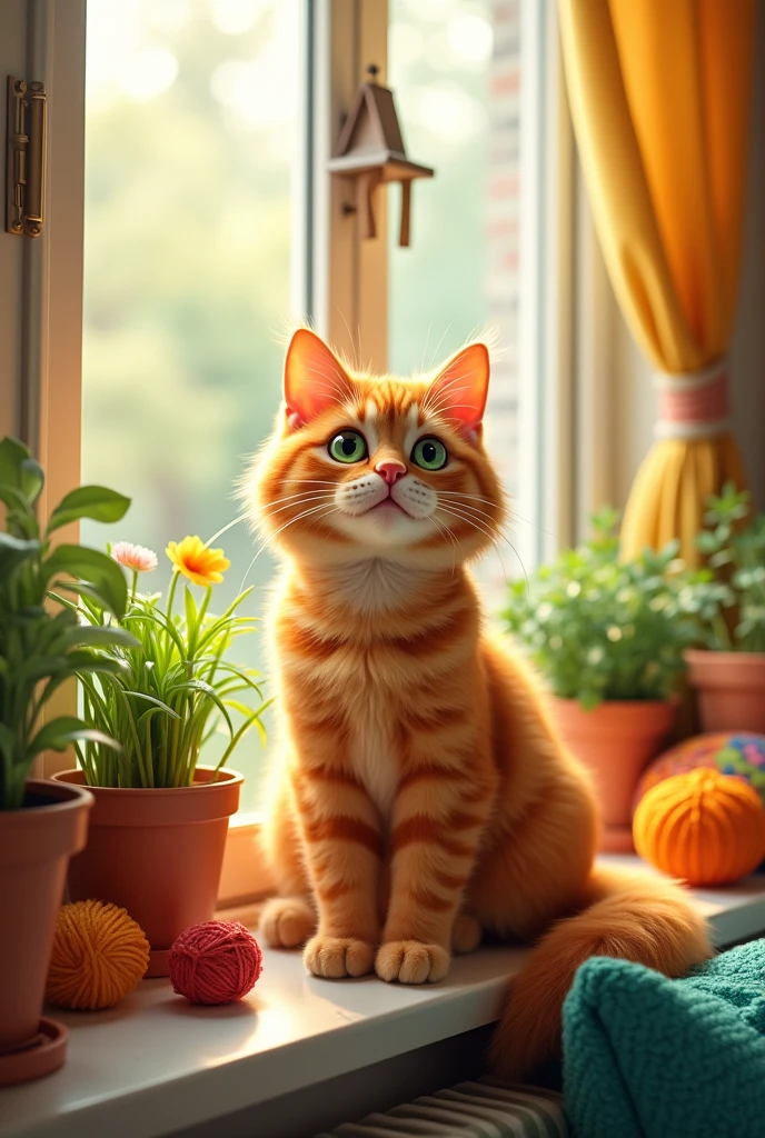 Cute orange cat