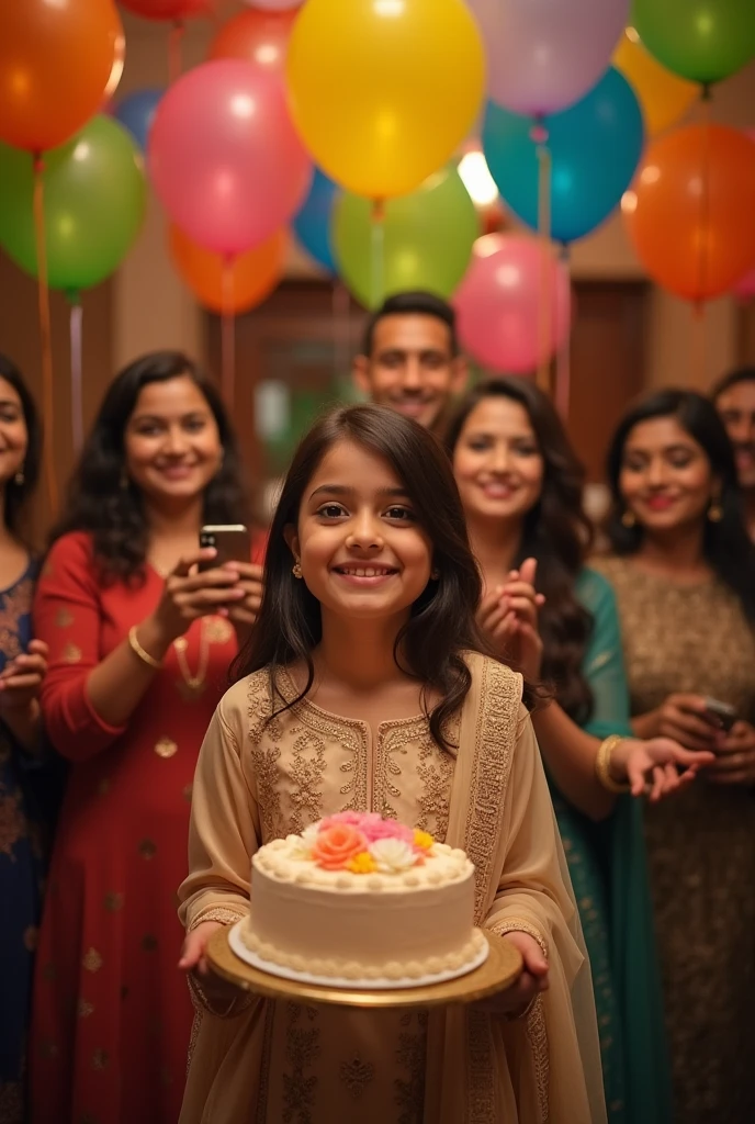 22 years weight 60 kg girl Pakistani birthday celebration in house capture to mobile image