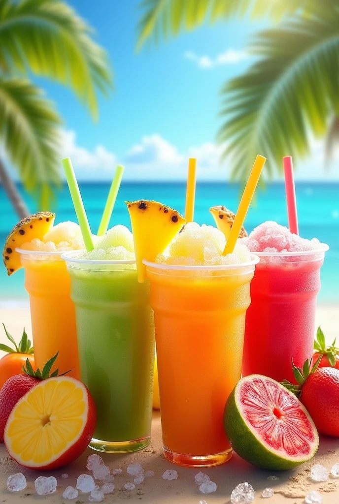Image to sell frozen pineapple pulp, passion fruit, lulo, tree tomato, guava, mango to make refreshing juices