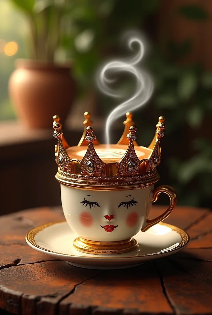 Create a hat combining a cup of coffee with its crown for a logo 