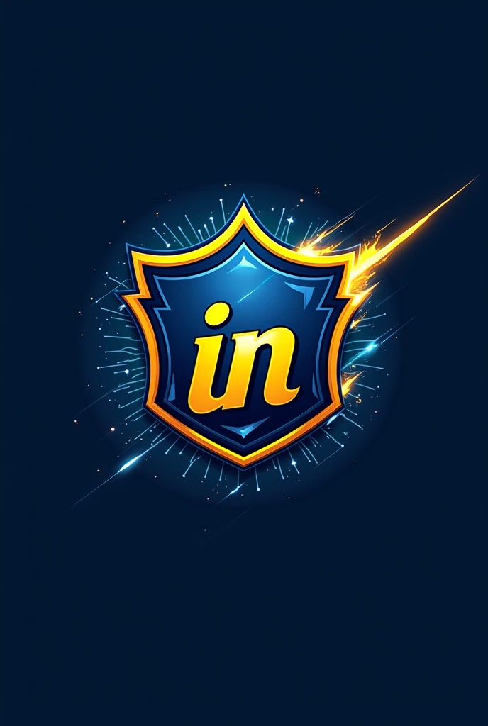 Logo Team Esport inalorant, blue and yellow, "in", competitive, professional scene