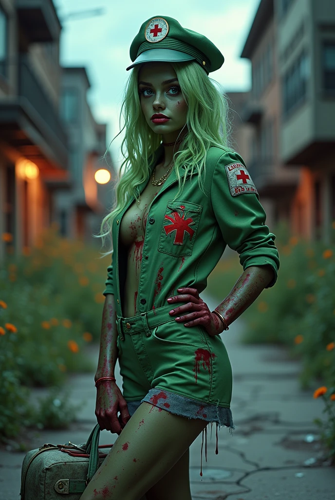 A zombie paramedic girl