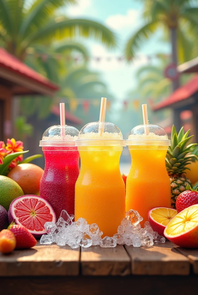 Image to sell frozen fruit pulp for making refreshing passion fruit juices, Piña, strawberry, mango, guava