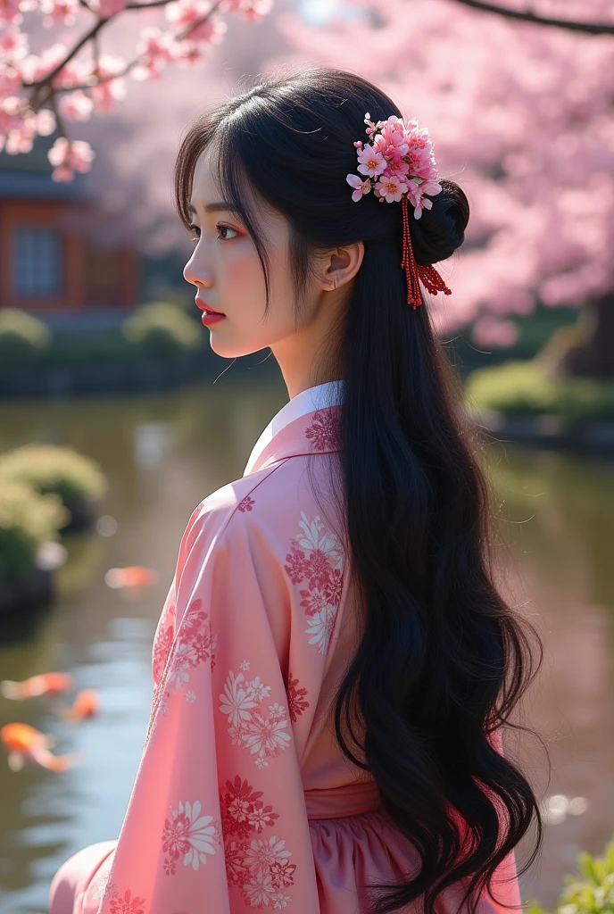 Japanese young woman's hairstyle