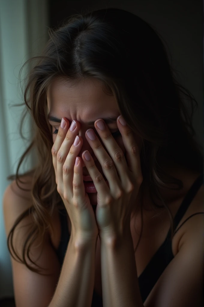 A woman is raped while crying