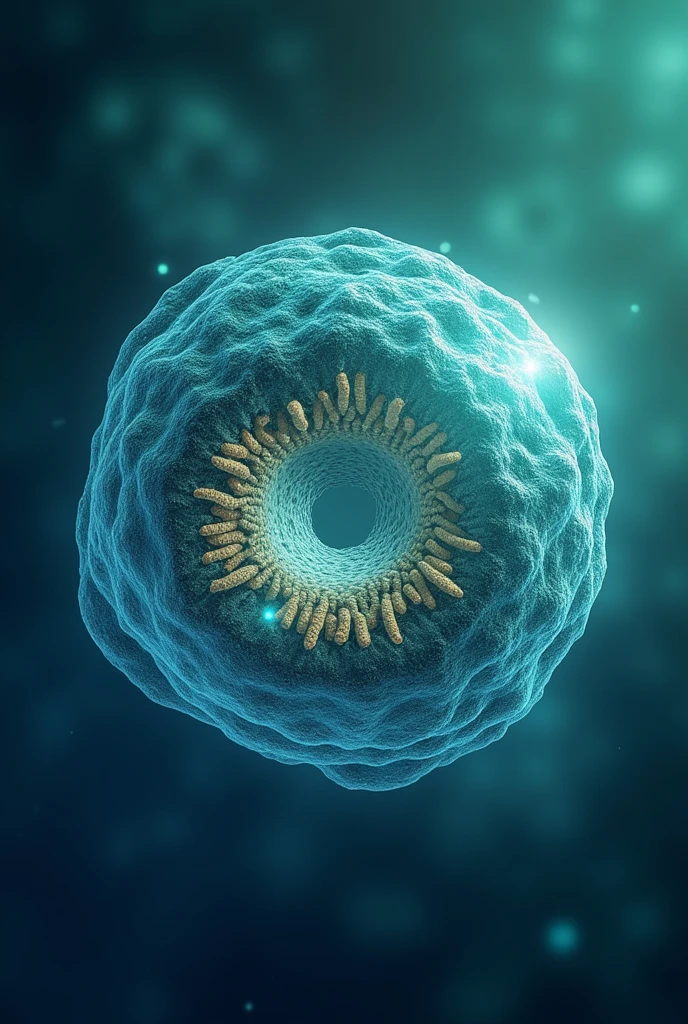 Image of the cell nucleus structure for a card game with the following dimensions: 8'7 tall and 5'7 wide