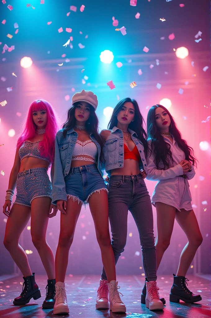 A Korean K-pop girl group with 4 members