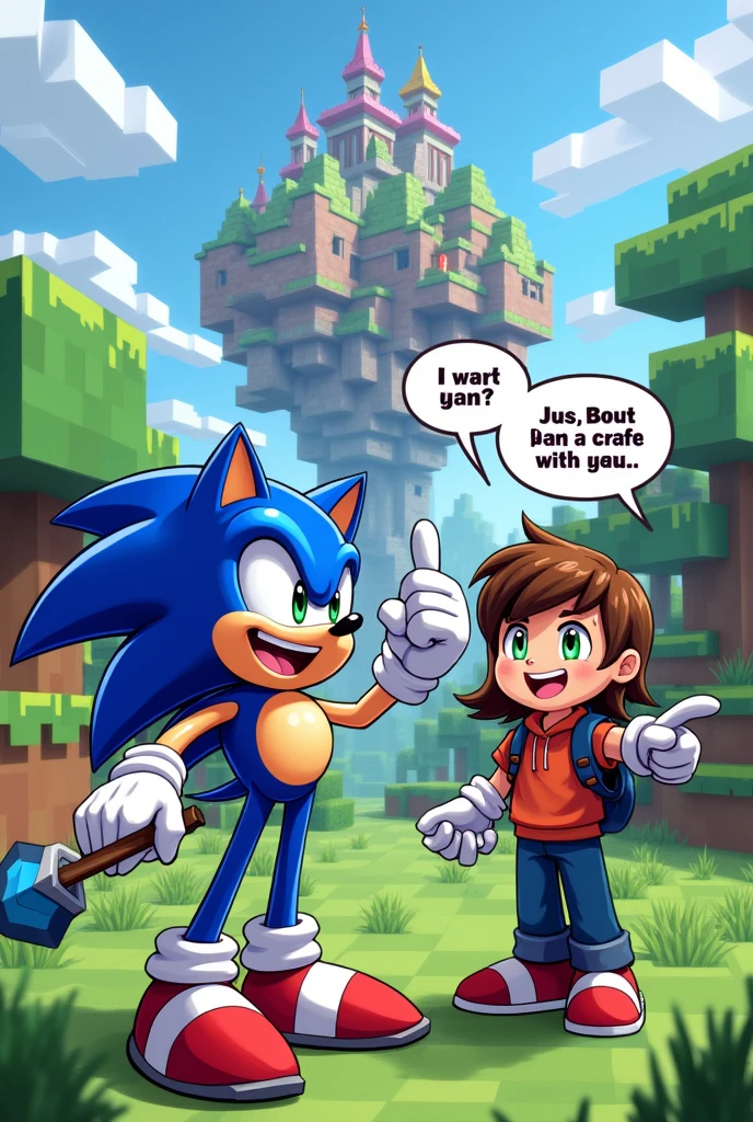 Sonic talking about Minecraft with my friend