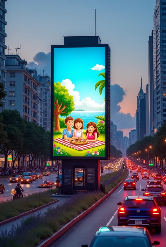 advertising panel on a high traffic road