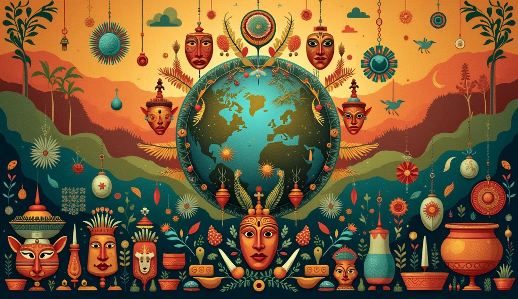 I want an image that represents anthropology through symbolism or icons