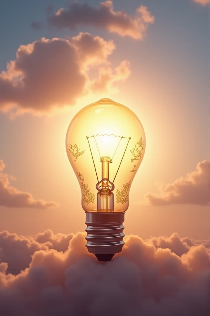 Image of a light bulb with a Christian theme