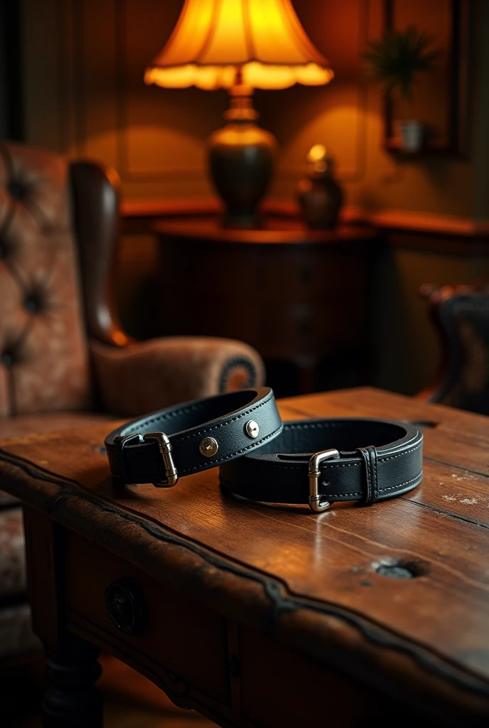 Leather handcuffs