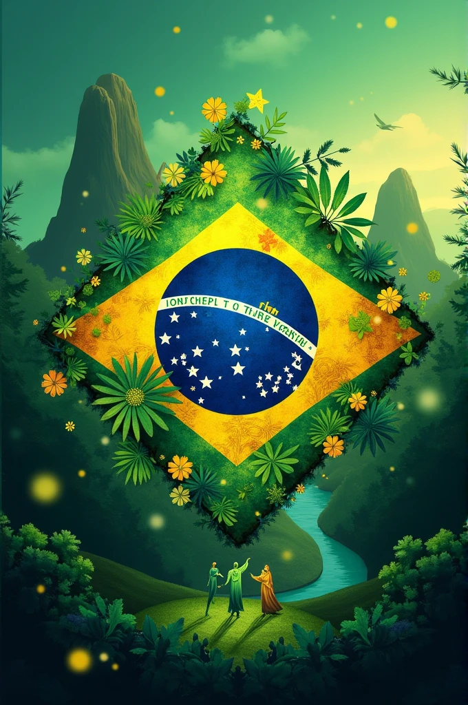 Reimagine the flag of Brazil