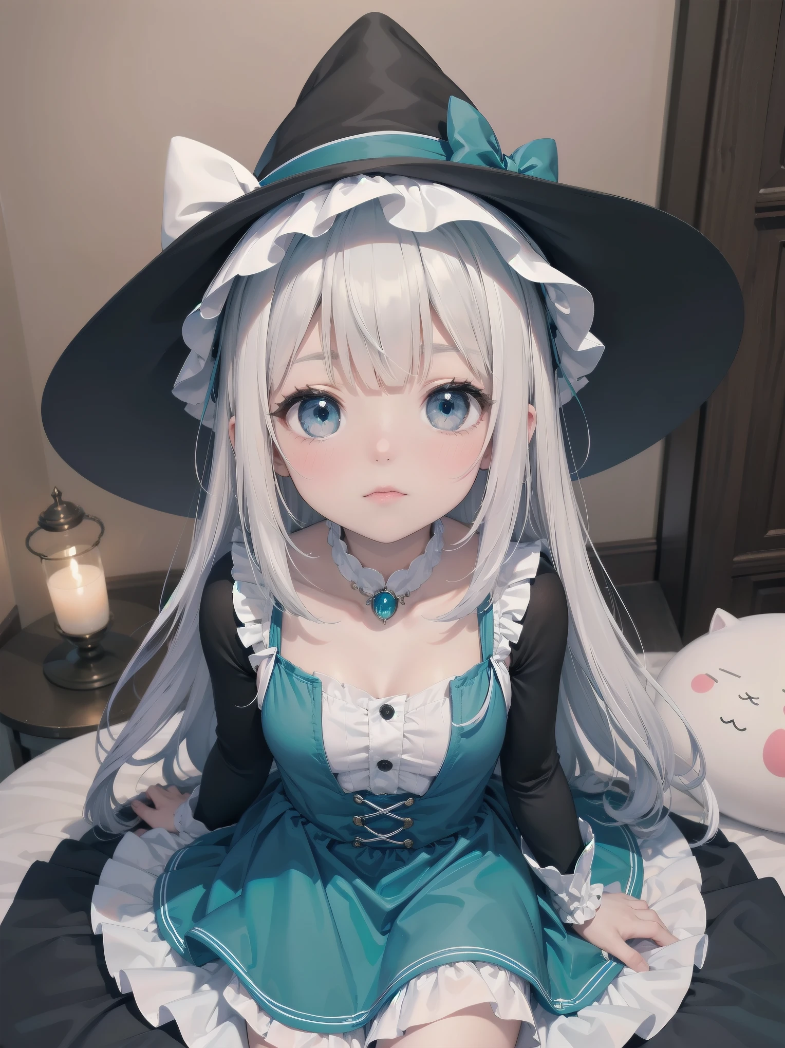 🎶, (🧙♀️), ✡, ✨(black hat), , Alice in Wonderland, Alone, very beautiful, cute, adorable, embarrassed, alone, blue eyes, white skin、look at viewer、looking up,kawaiitech, pastel colors, kawaii, cute colors,Alice in Wonderland, alone, very beautiful, cute, adorable, embarrassed, alone, blue eyes, white skin,skirtlift