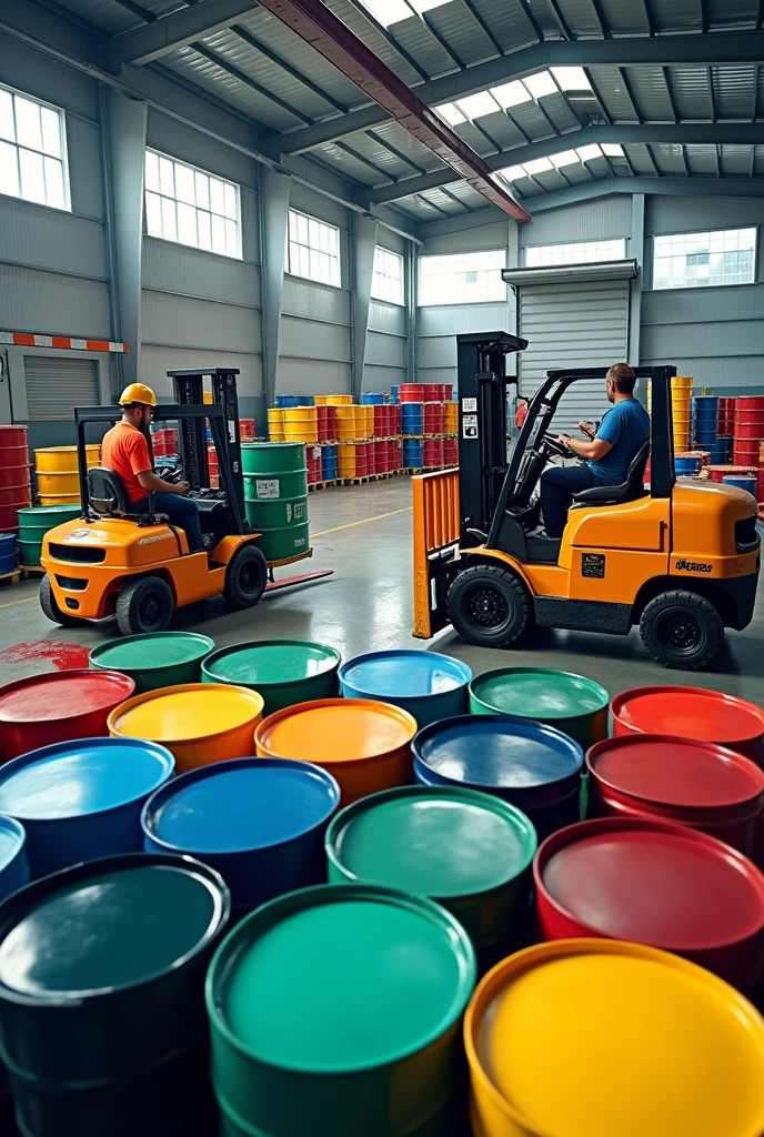 Company dedicated to the purchase and sale of plastic and metal barrels with trucks and forklifts