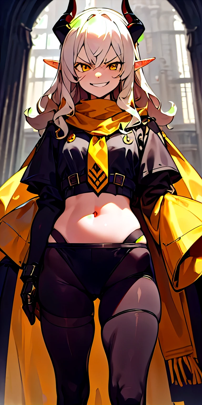 a cartoon picture of a woman with a big ass in a yellow cape, of a ramlethal valentine, sfw version, thick smooth warframe thighs, (sfw) safe for work, holding a pudica pose, commission for high res, thicc, fullbody commission for, [ [ soft ] ], half invoker half megumin, lit from behind