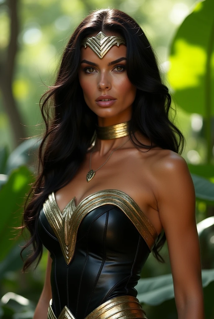 Sveta Bilyalova is wonder-woman, (olho azul brilhante), olho perfeito, (maquiagem paleta escura), (eyeliner), (red matte lipstick), (rosto insanamente detalhado)
