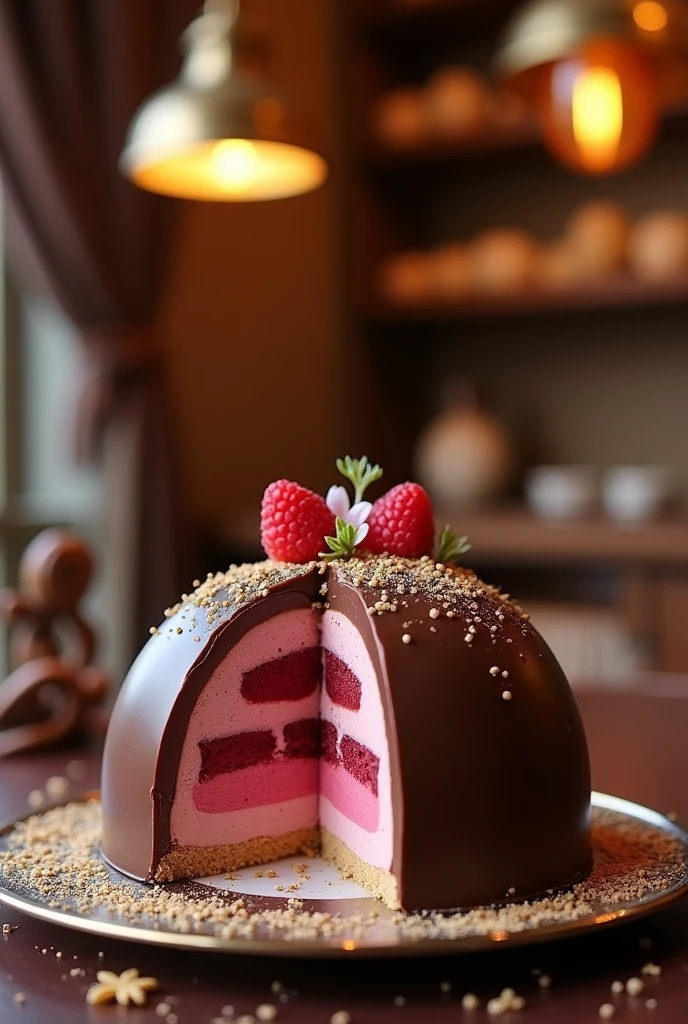 The interior of an original dessert, delicious, Single, Innovative, stands out among all the other desserts and that everyone loves it