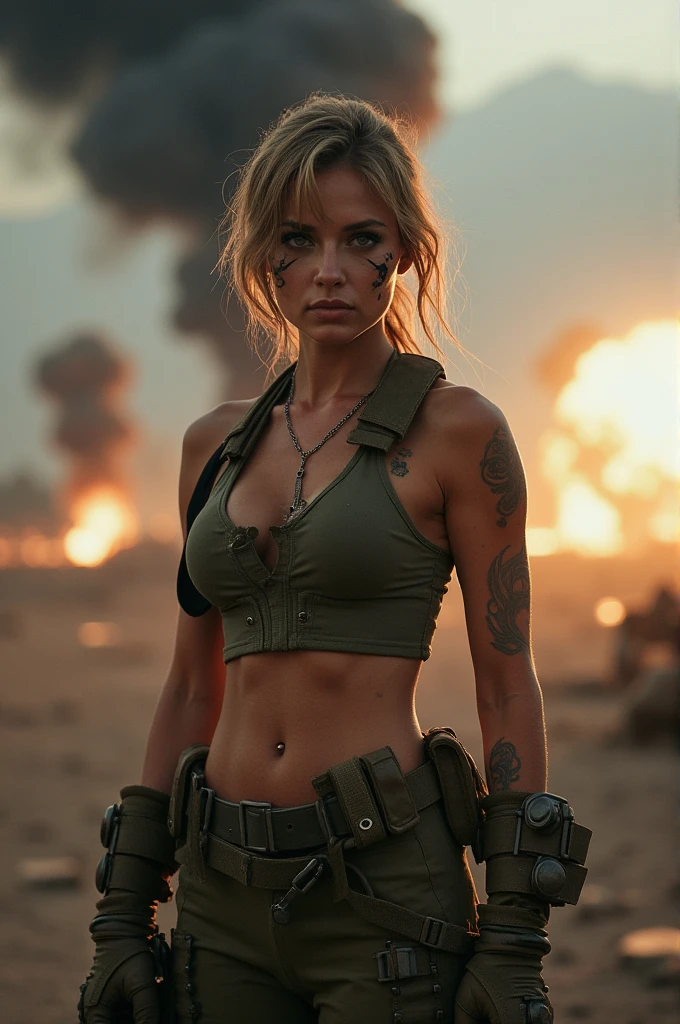 Naked military girl