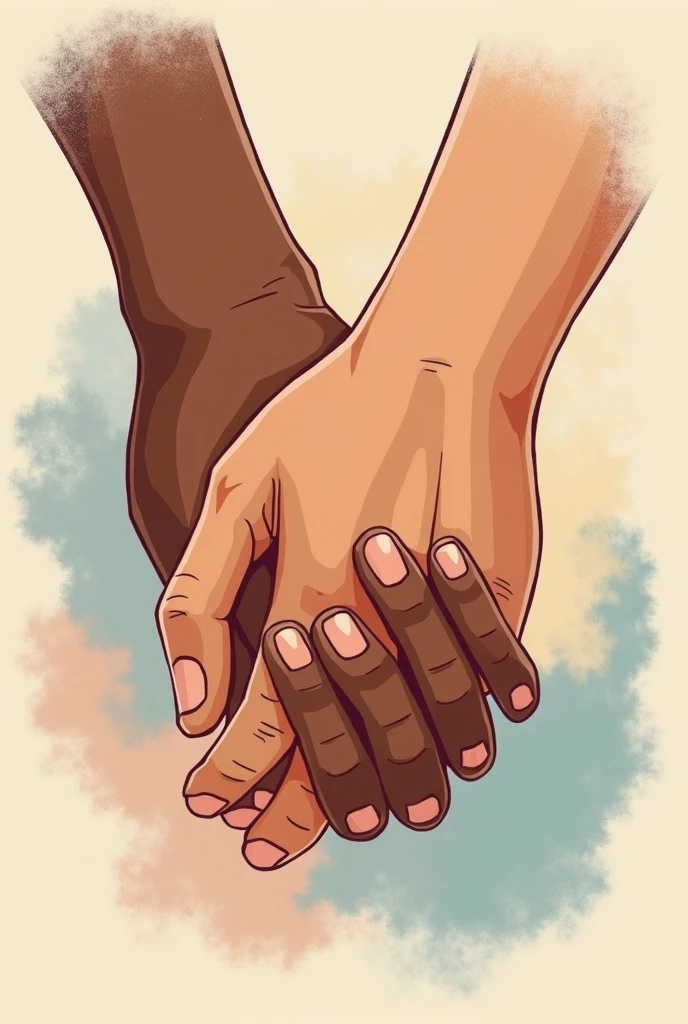 A sign of interlaced hands In 2D