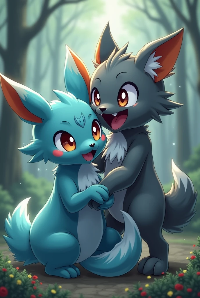 Vaporeon Pokemon getting fucked in the ass by an anthropomorphic werewolf knot while screaming