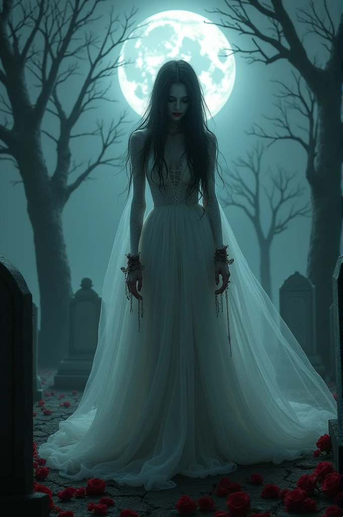 The bloodthirsty ghost bride is scary.