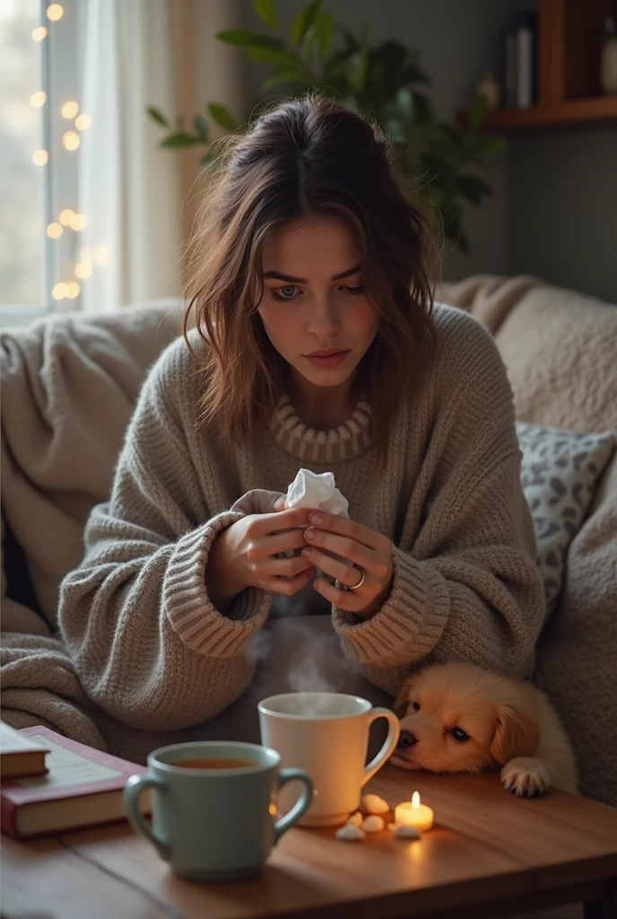 A person with a cold